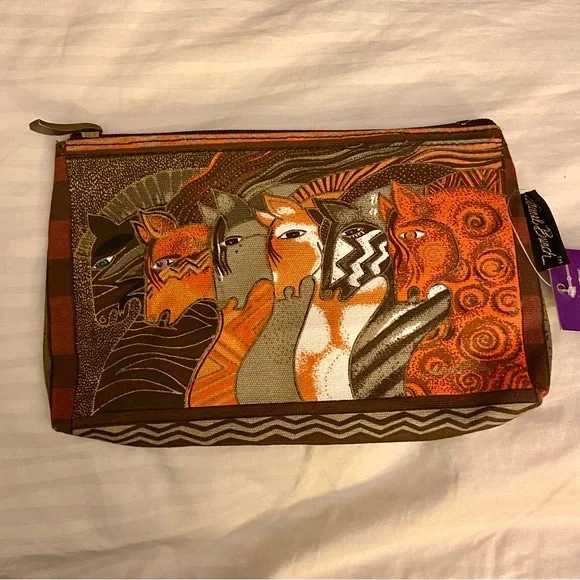 NWT Laurel Burch Horses Makeup Bag/Pouch - Picture 3 of 4
